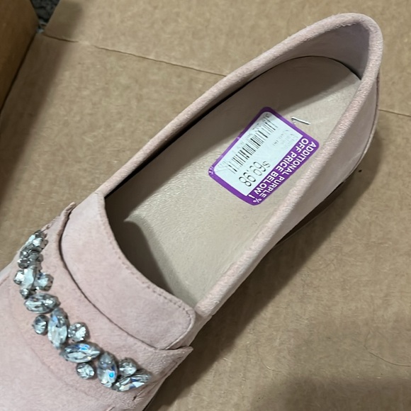 Vionic Gem Bedazzled Blush Pink Loafers - Picture 4 of 12